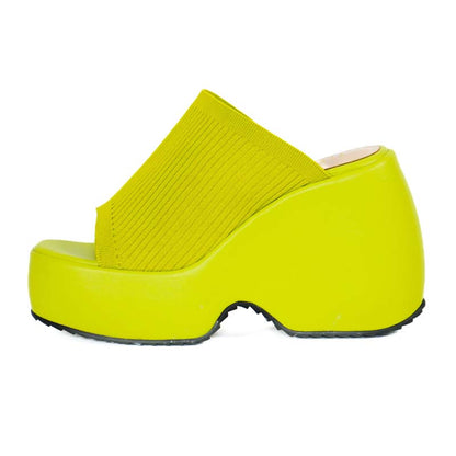 Wedge Thick Bottom Fashion Comfortable Knitted Slippers