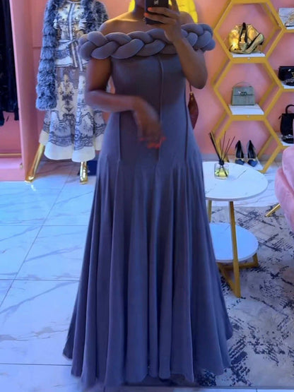 Elegant Off Shoulder Maxi Dress