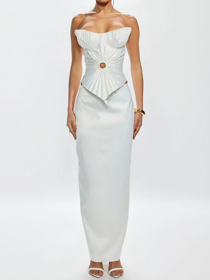 Sexy Pleated Corset Top