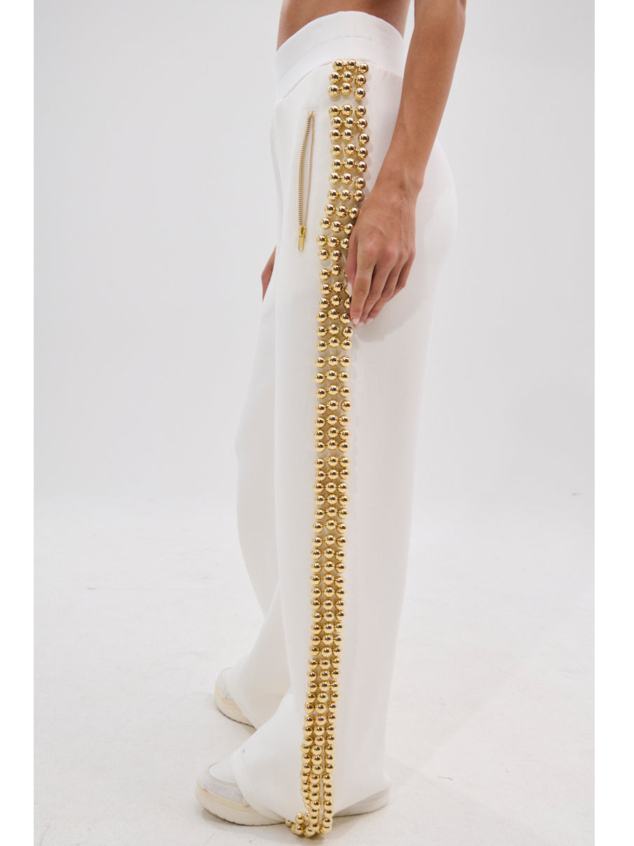 Metal Ball Decorative Zipper Two Pieces Set