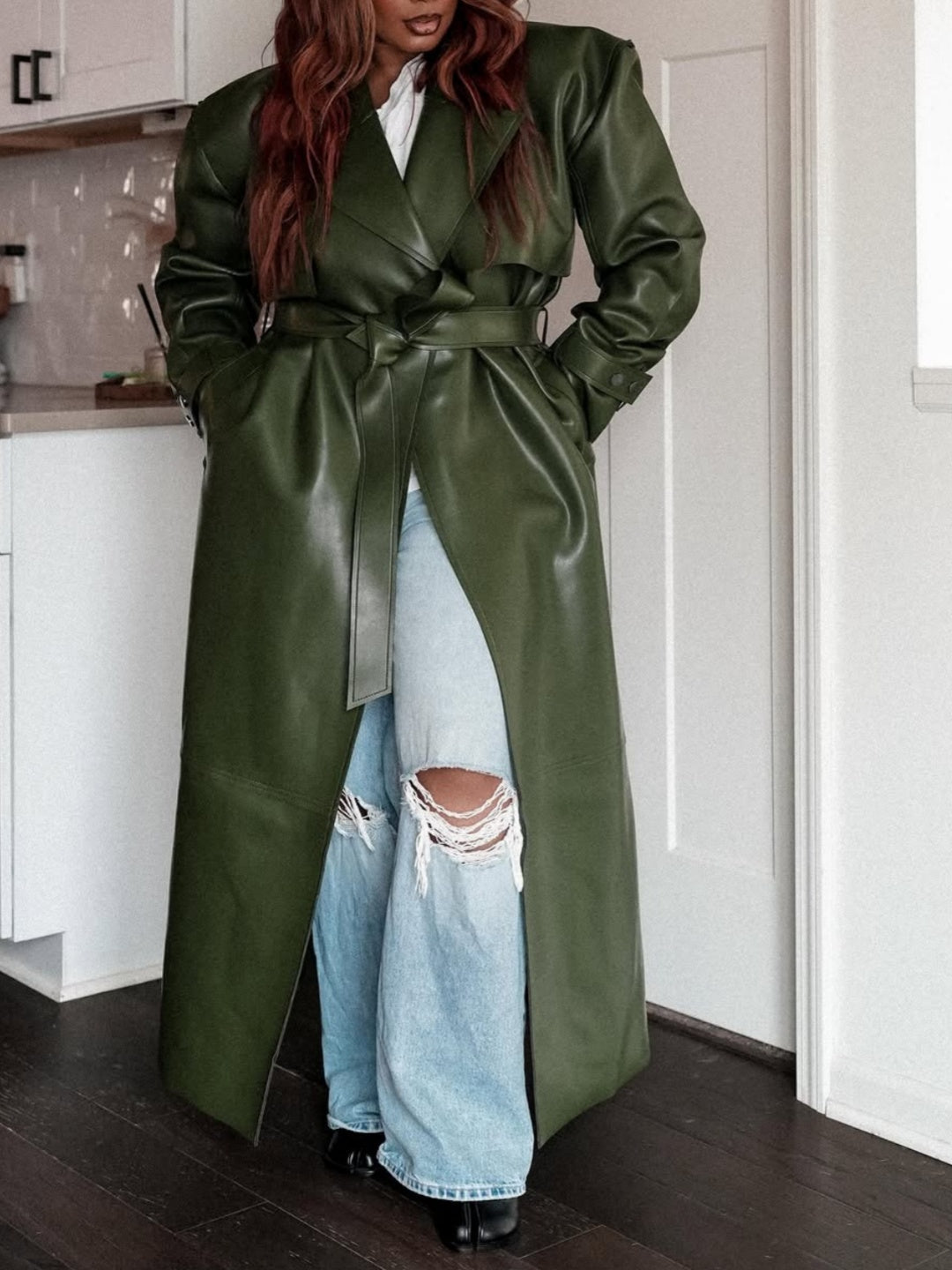 Fancy Fall Leather Coat