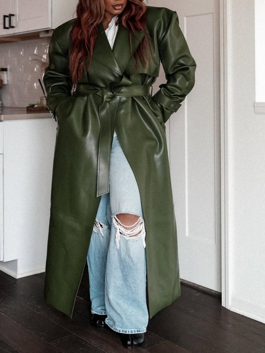 Fancy Fall Leather Coat