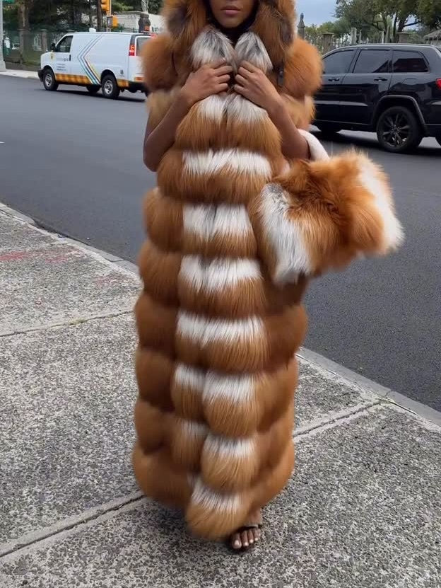 Long Fox Fur Vest