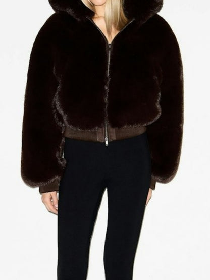 Fab Faux Fur Hoodie Jacket