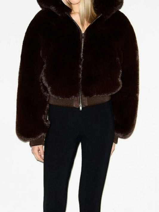 Fab Faux Fur Hoodie Jacket