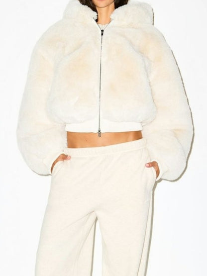 Fab Faux Fur Hoodie Jacket