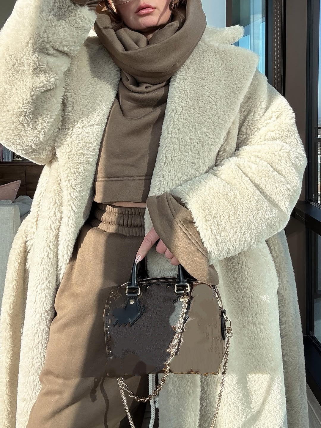 Bell-sleeved Hooded Sweatsuit