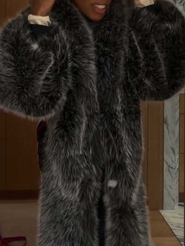 Cropped Faux Mink Jacket