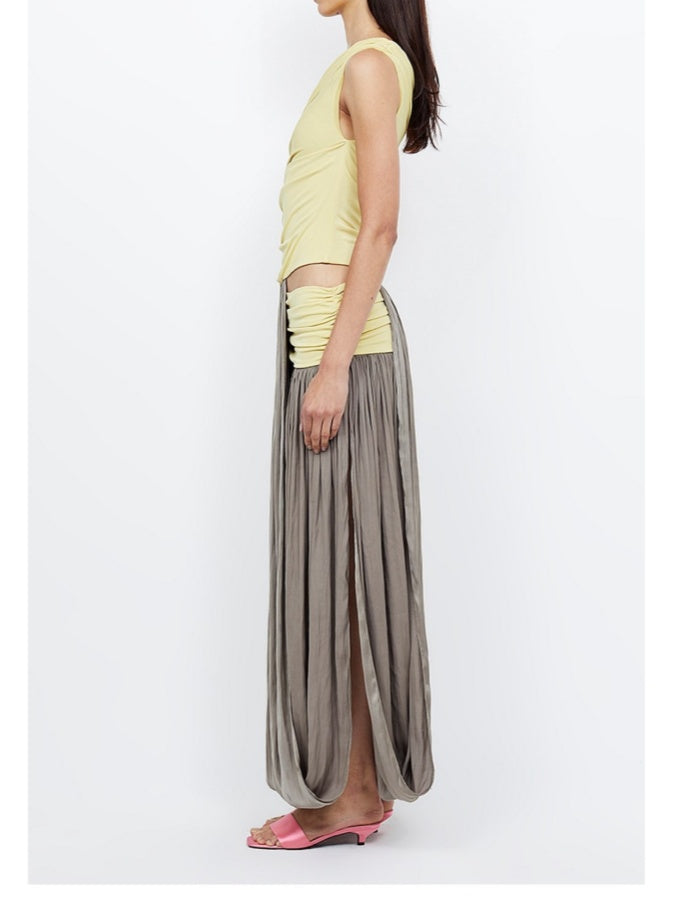 Asymmetric Off-shoulder Maxi Dress