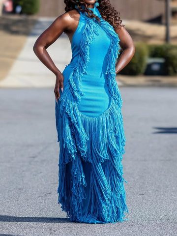 Tassel Knit Gown