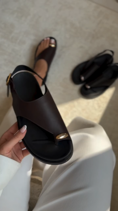 Women's Leather Soft-soled Sandals