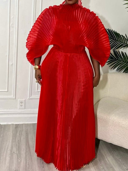 Elegant Pleated Maxi Dress