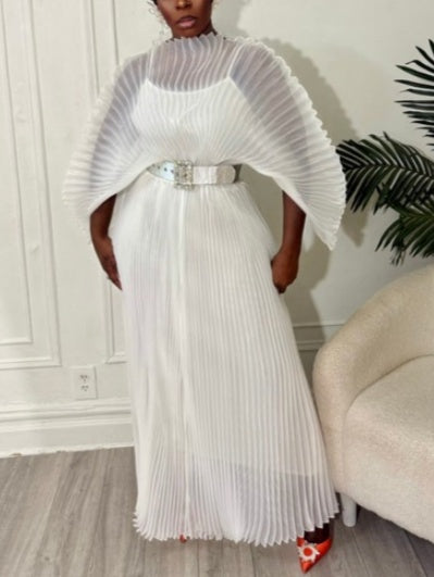 Elegant Pleated Maxi Dress