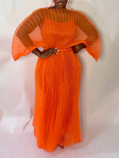 Elegant Pleated Maxi Dress