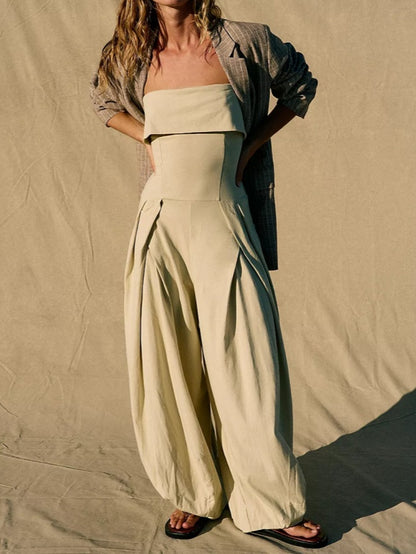 Bustier Top Wide Leg Jumpsuit