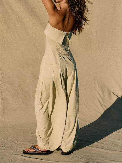 Bustier Top Wide Leg Jumpsuit