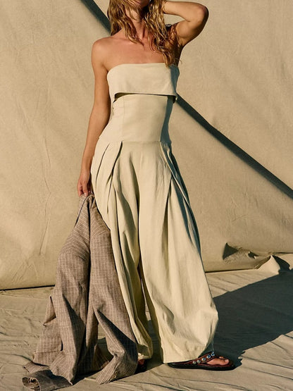 Bustier Top Wide Leg Jumpsuit