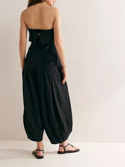 Bustier Top Wide Leg Jumpsuit
