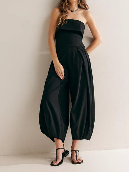 Bustier Top Wide Leg Jumpsuit