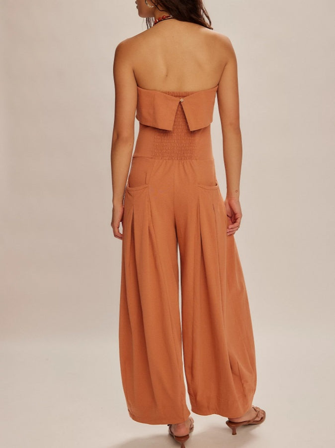 Bustier Top Wide Leg Jumpsuit