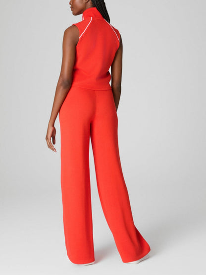 Sleeveless Mockneck Jumpsuit