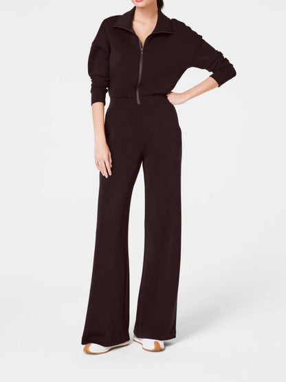 Long Sleeve Wide Leg Jumpsuit