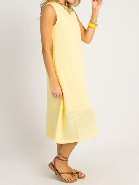 Round Neck Sleeveless Casual Dress