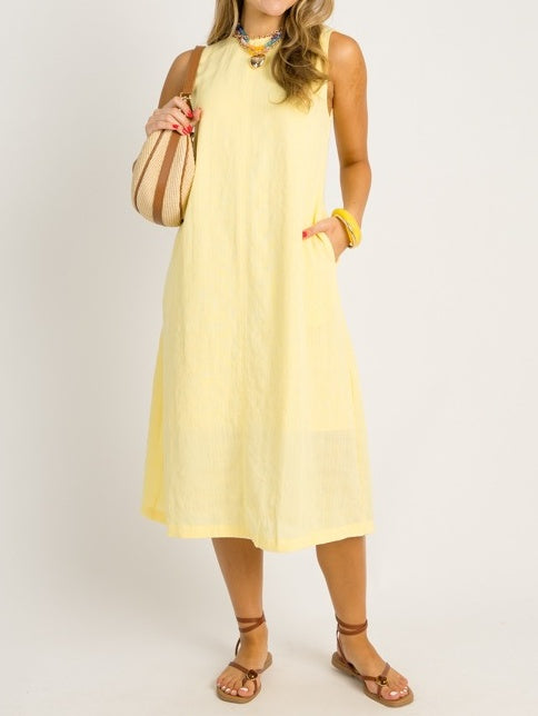 Round Neck Sleeveless Casual Dress