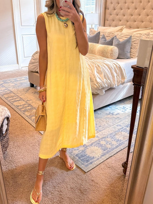 Round Neck Sleeveless Casual Dress
