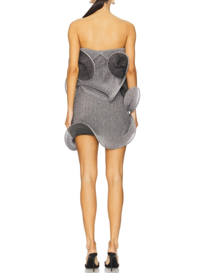 Ribbed Knit Irregular Mini Dress