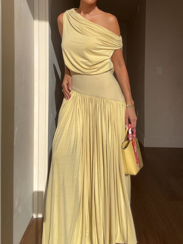 Off Shoulder Drape Dress