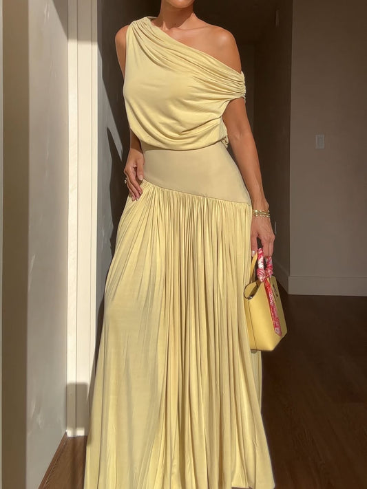 Off Shoulder Drape Dress