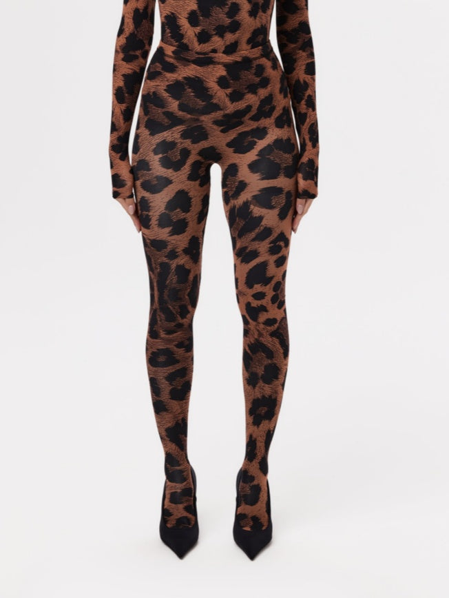 Fashion Leopard Print Slim Two Piece Set