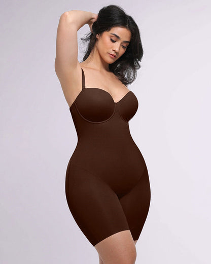 Mid Thigh Bodysuit With Detachable Straps