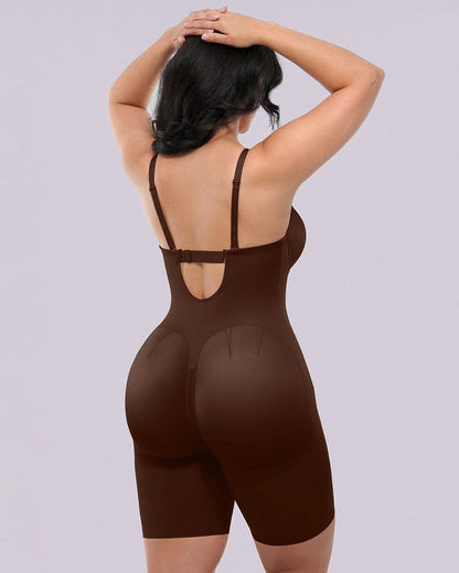Mid Thigh Bodysuit With Detachable Straps