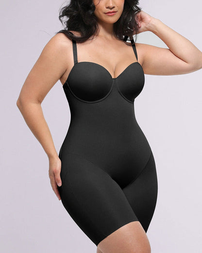 Mid Thigh Bodysuit With Detachable Straps