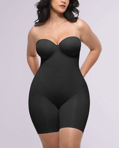 Mid Thigh Bodysuit With Detachable Straps