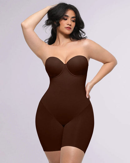 Mid Thigh Bodysuit With Detachable Straps