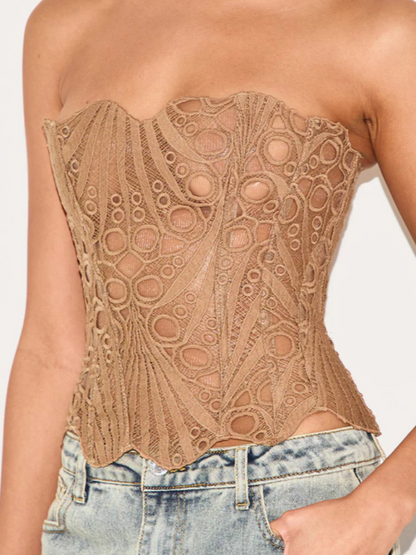 Exquisite Openwork Embroidered Corset