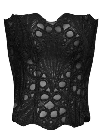 Exquisite Openwork Embroidered Corset