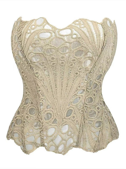 Exquisite Openwork Embroidered Corset
