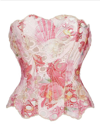 Exquisite Openwork Embroidered Corset