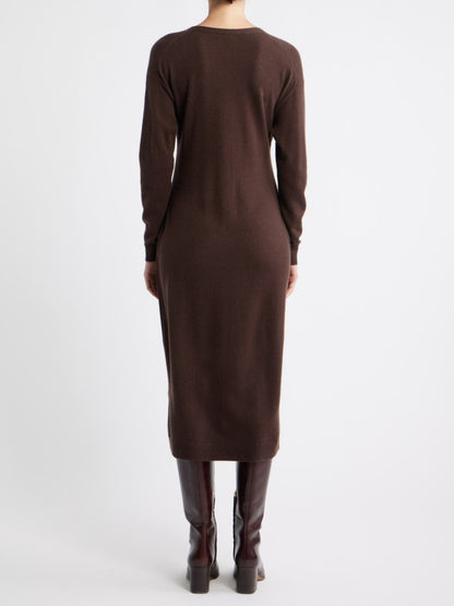 Long Sleeve Wool Blend Sweater Dress