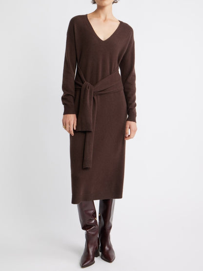 Long Sleeve Wool Blend Sweater Dress