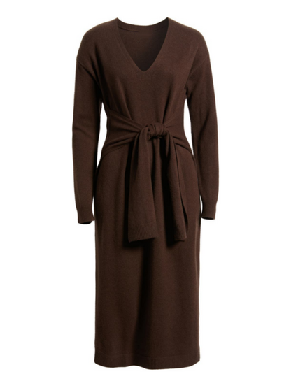 Long Sleeve Wool Blend Sweater Dress