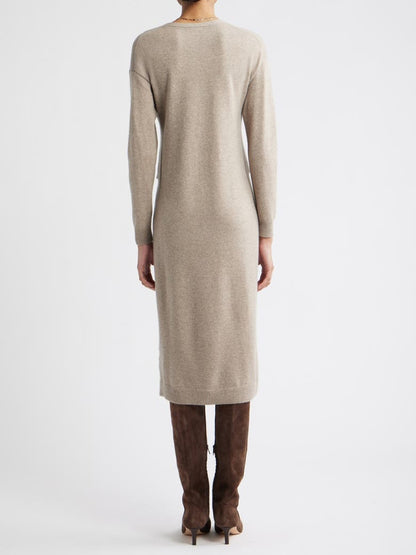 Long Sleeve Wool Blend Sweater Dress