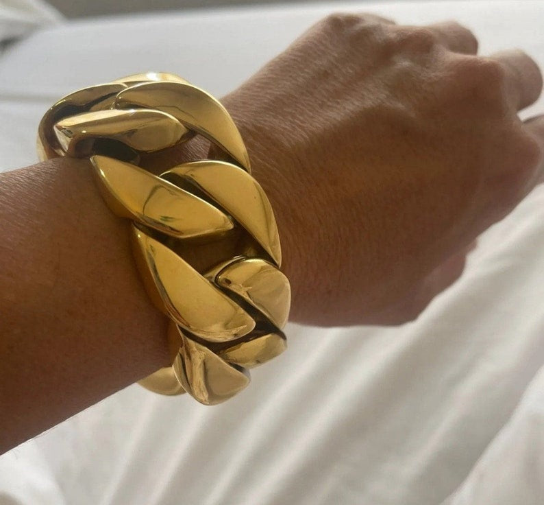 Wide Cuban Bracelet
