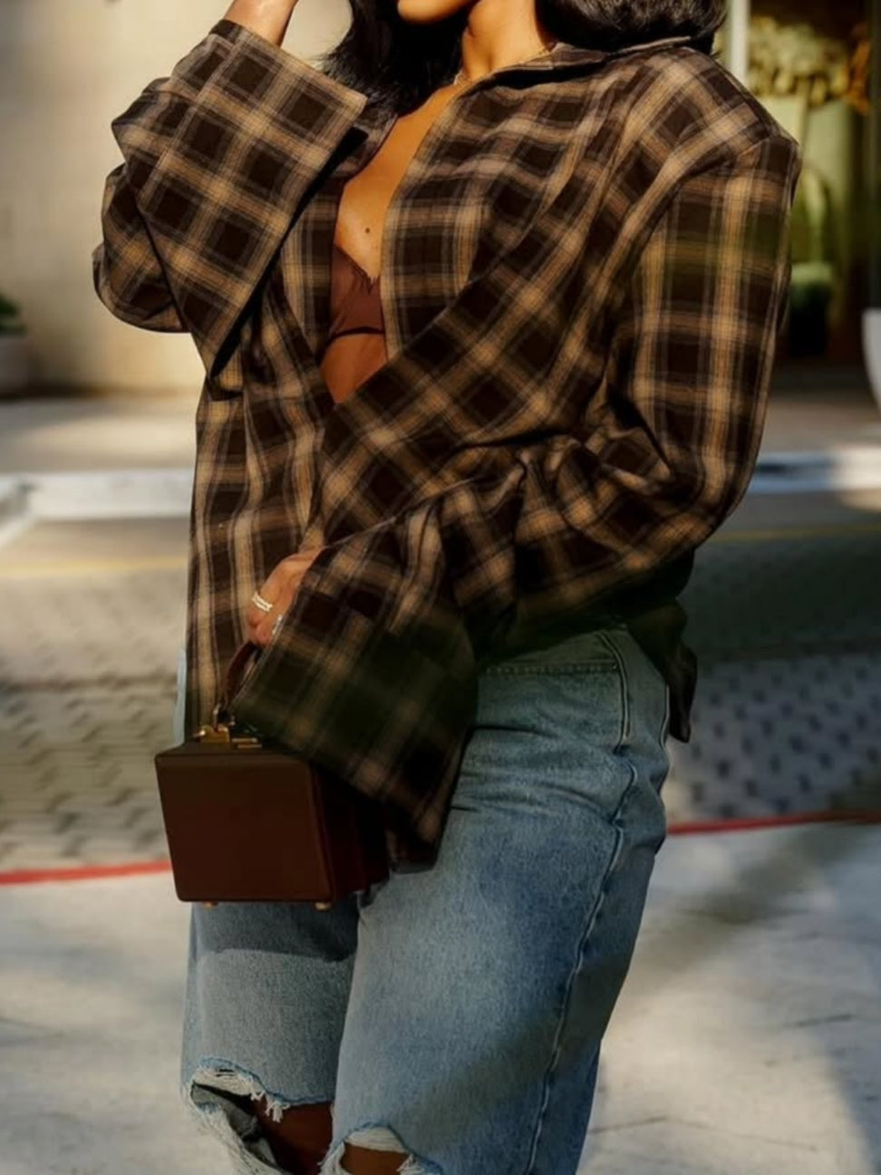 Women's Oversized Flannel Shirt