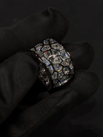 Diamond-shaped Diamond Ring