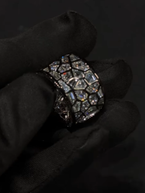 Diamond-shaped Diamond Ring